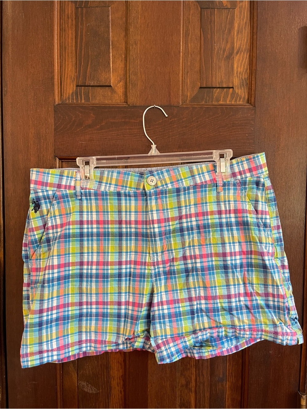 U.S. Polo Assn. Multicolor Plaid Chino Shorts Size 17